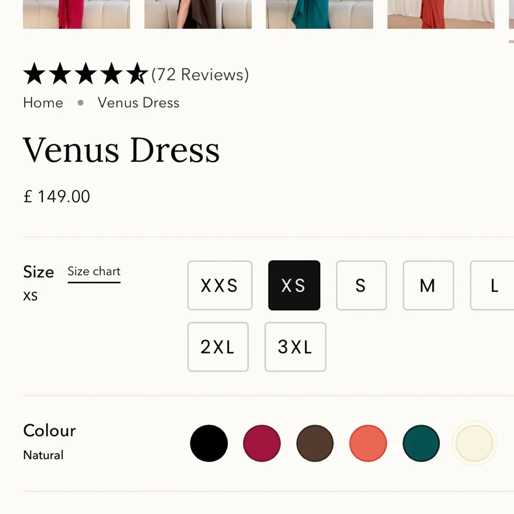 aym nwt Venus dress in natural - Picture 5 of 12